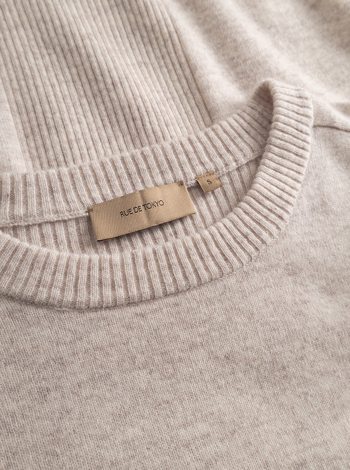 Rue de Tokyo - Karrie Merino Strik beige melange