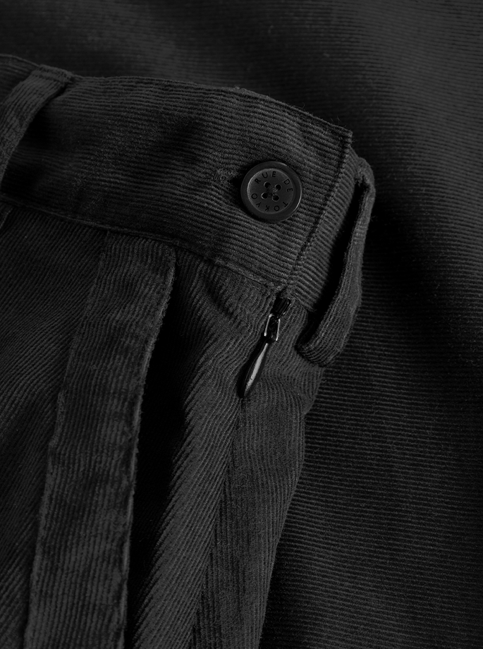 Rue de Tokyo - Prym Structured Corduroy Nederdel sort