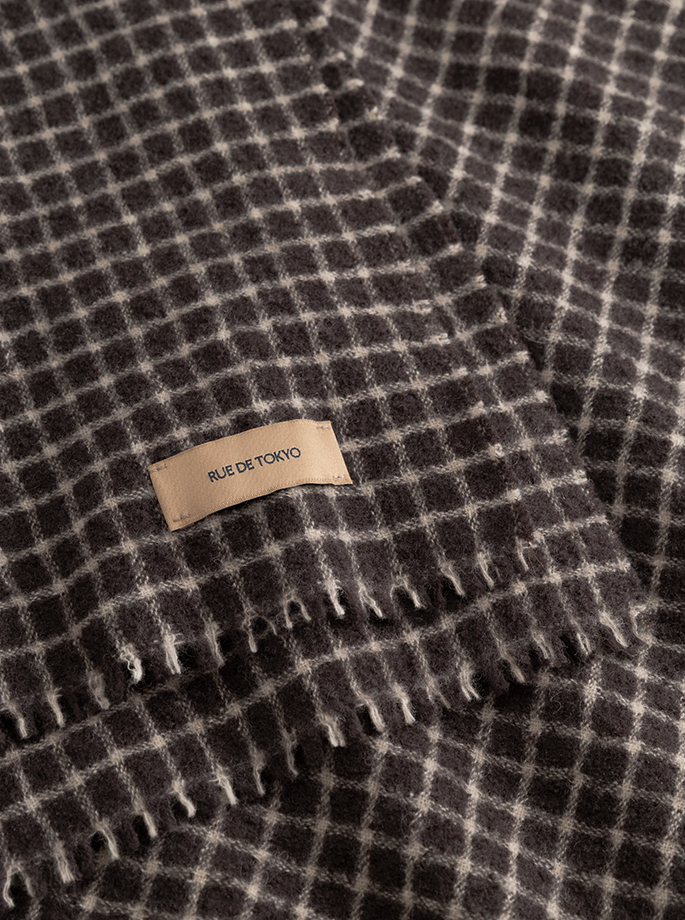 Rue de Tokyo - Aria Checked Tørklæde brun