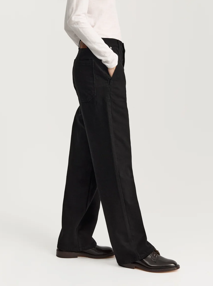 Aiayu - Carlo Midwaist Wide Jeans Black Tea