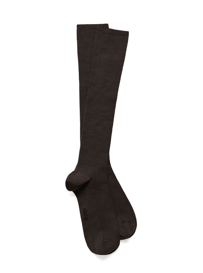 Aiayu - Wool Knee Socks Brown