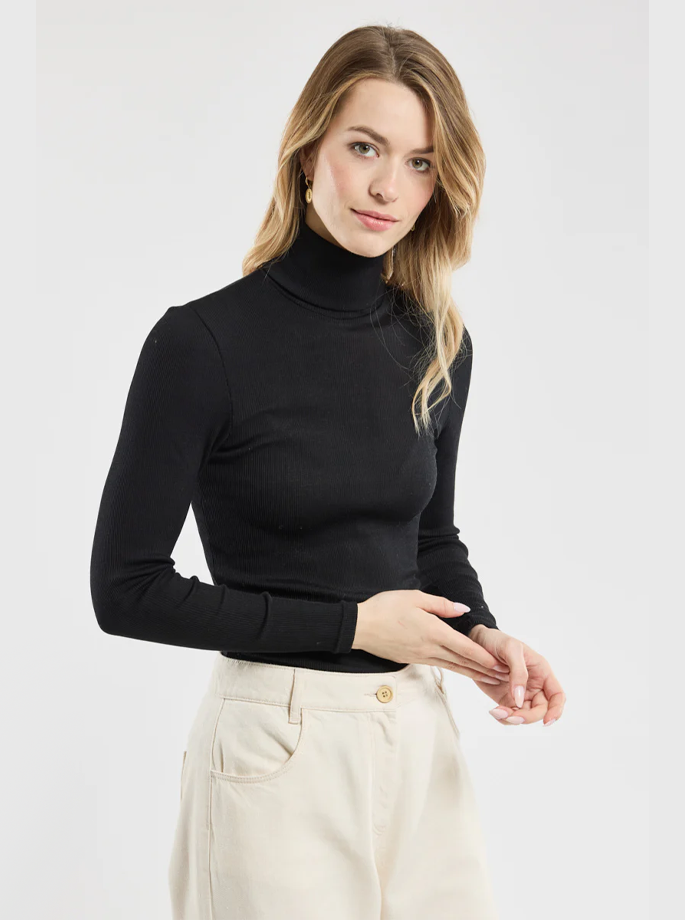 Armor Lux - L/S Turtleneck Black