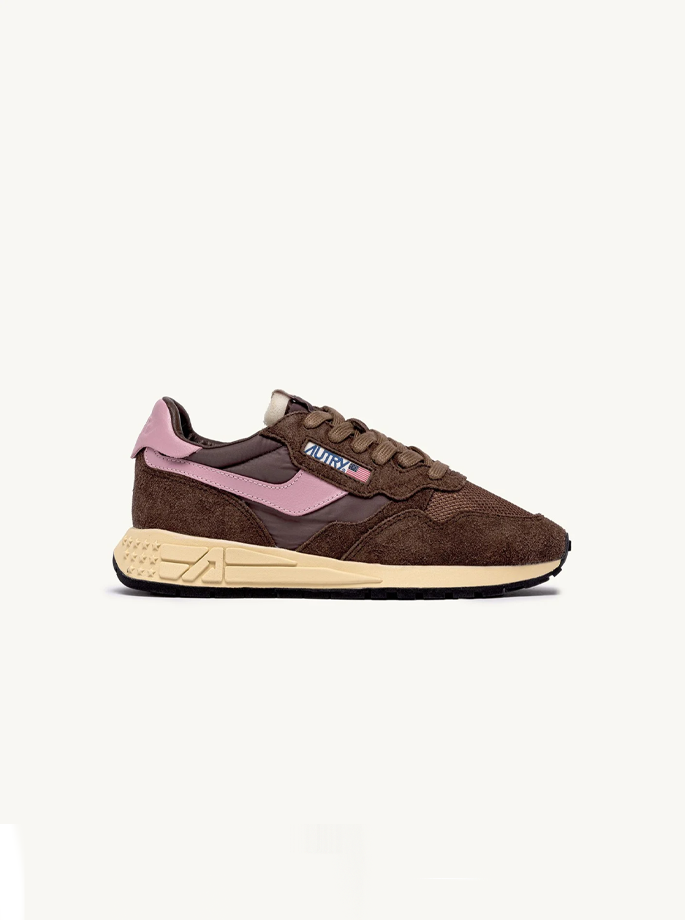 Autry - UT12 Reelwind Low Sneaker brun og rosa