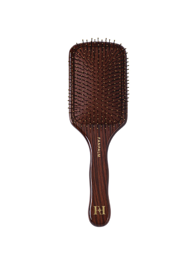 Fan Palm - Beech Wood Wet Hair Brush Ebony Brown