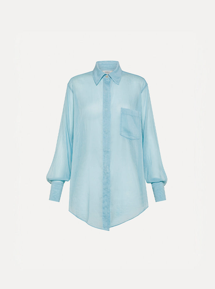 Forte Forte - My Shirt Essential Voile Oversized in light blue