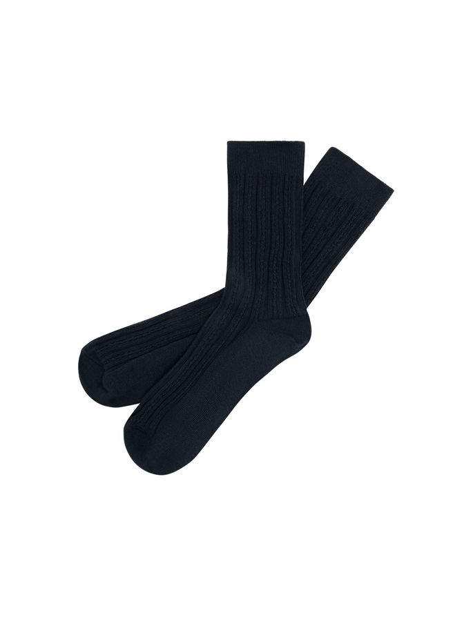 Fub - 2 Pack Pointelle Socks Dark Navy 