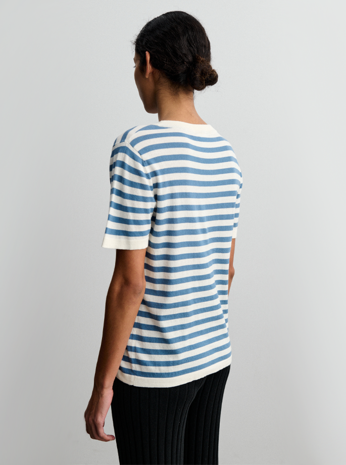 Fub - Classic Tee Ecru/Washed indigo
