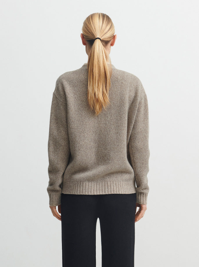 Fub - Lambswool Cardigan Oatmeal/Hazel 