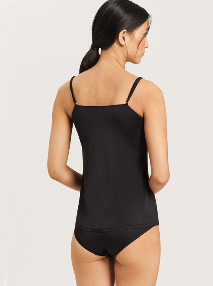 Hanro - Satin Spaghetti Top Black