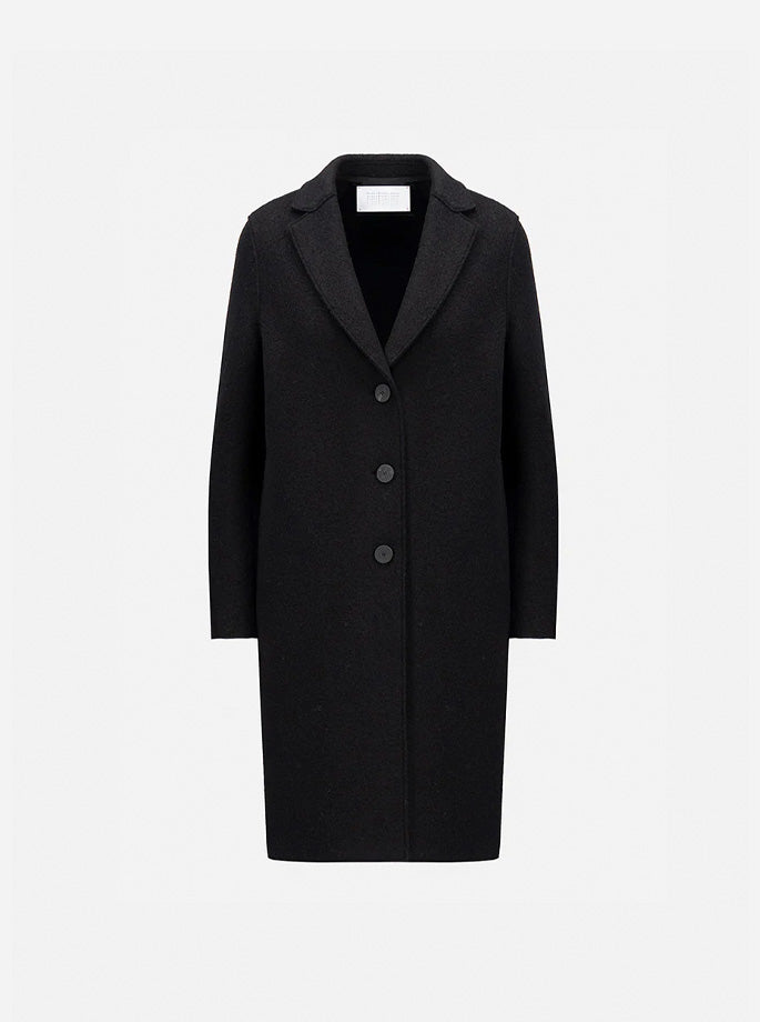 Harris Wharf - Overcoat Boiled Wool Black