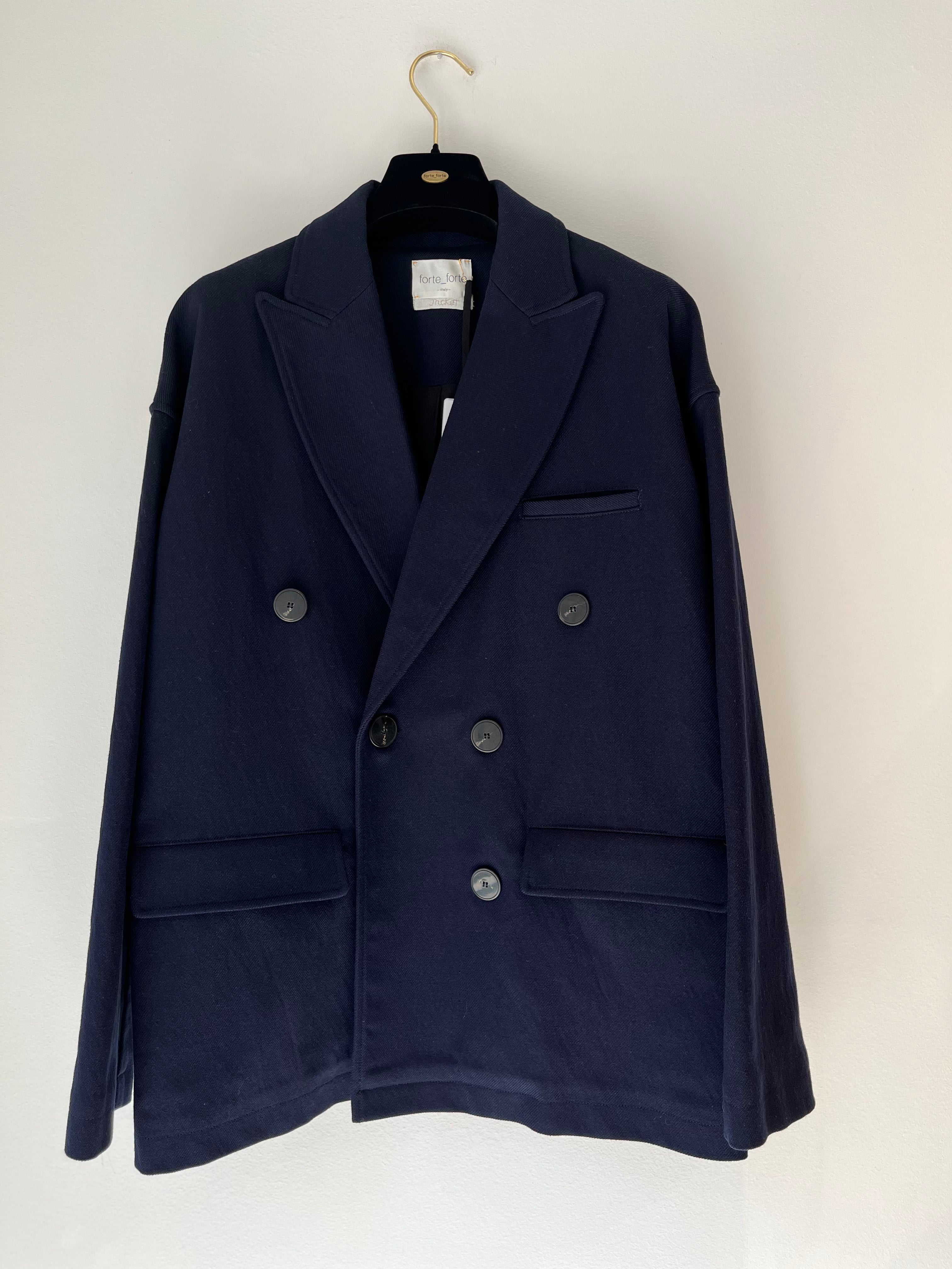 Forte Forte - My Jacket Cotton Viscose Doublebreasted Blazer Notte