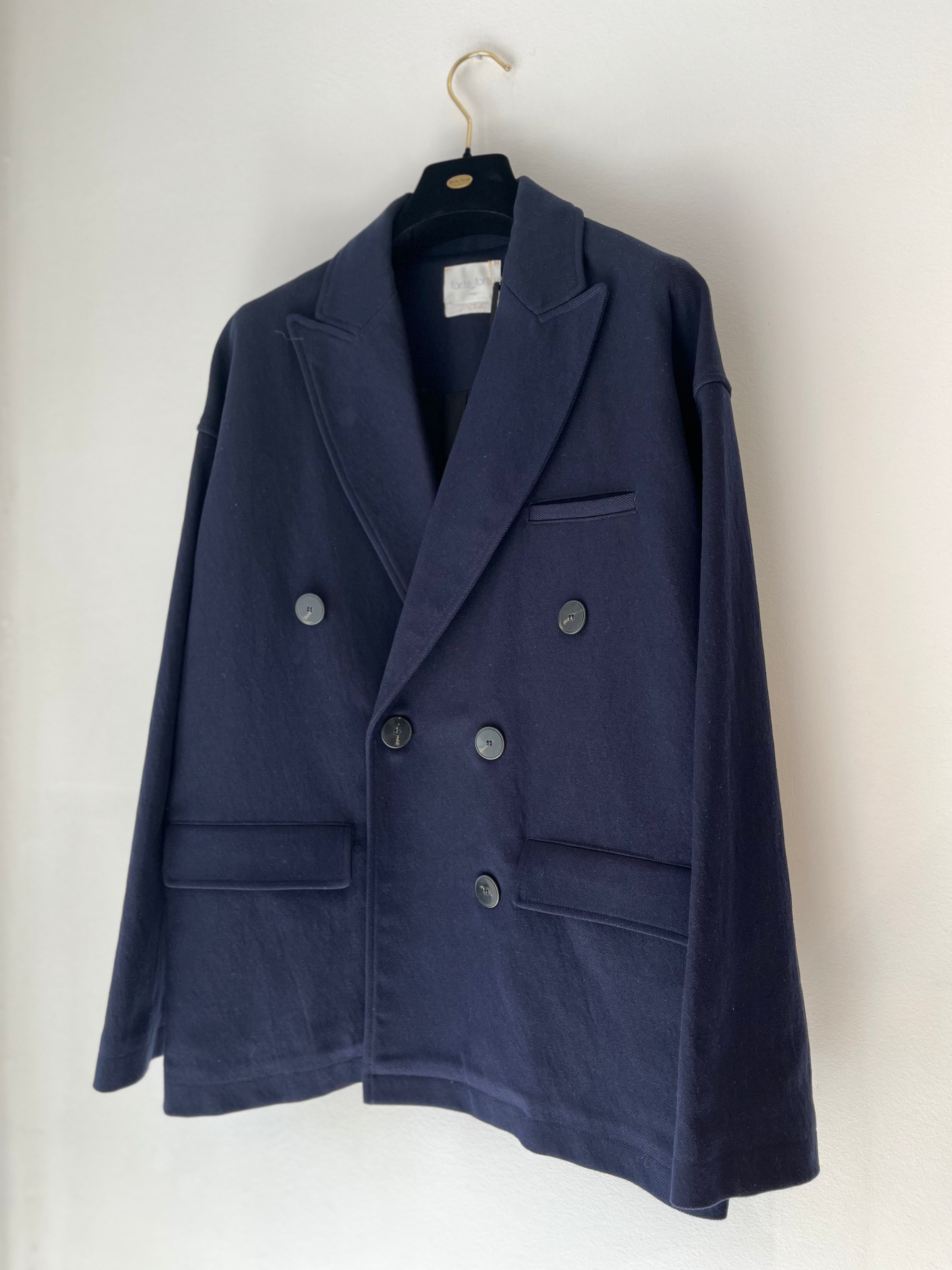Forte Forte - My Jacket Cotton Viscose Doublebreasted Blazer Notte