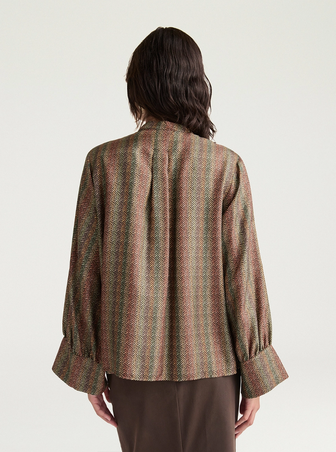 Momoni - Lucy Shirt Marrone Multicolor