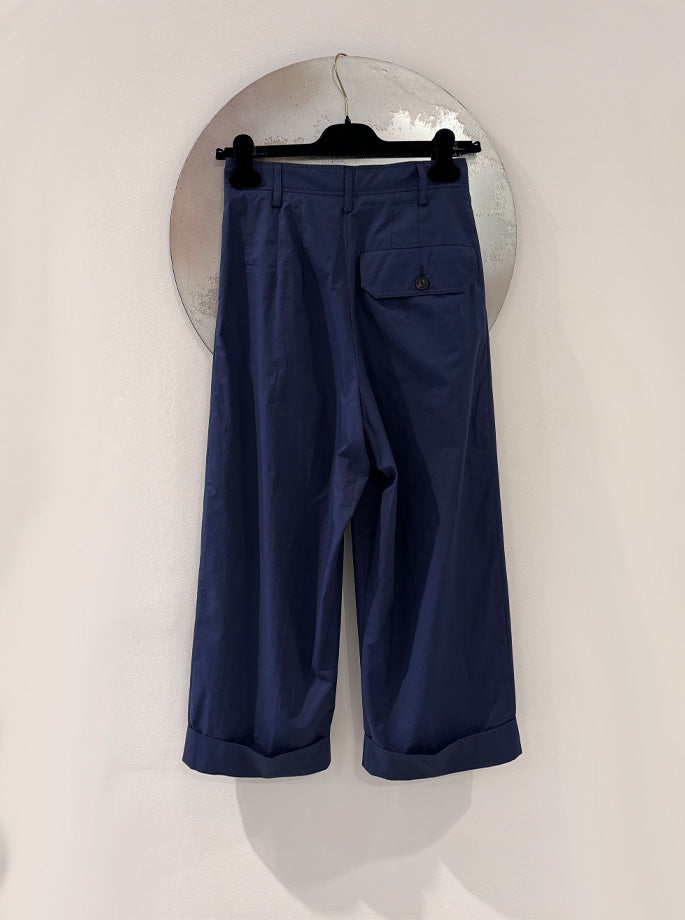 Momoni- Grecale Pants Blå Bomuld - Organic Fashion - ES Webshop