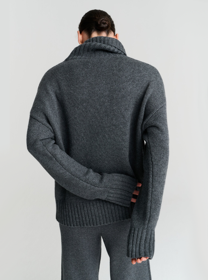 Rhea - 94 Heavy Turtleneck Knit Grey