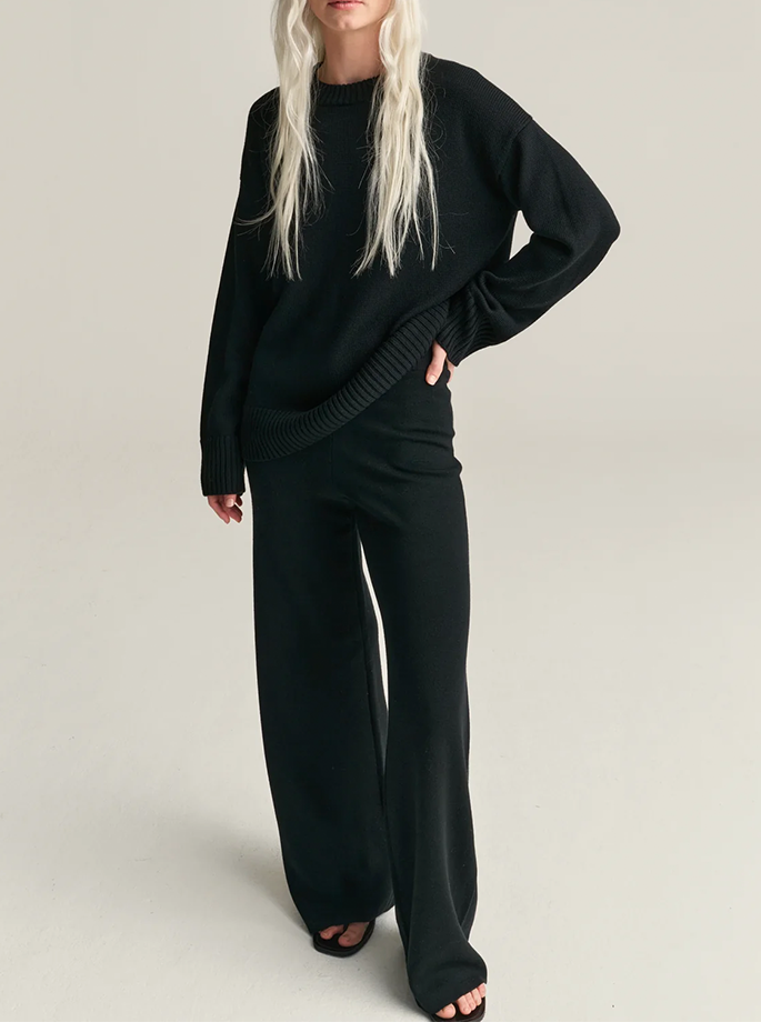 Rhea - Merino Wool Bukser sort