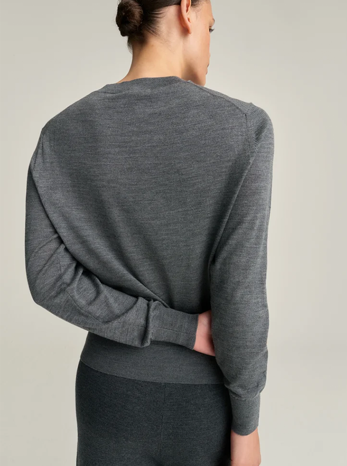 Rhea - Crew Merino Wool grå
