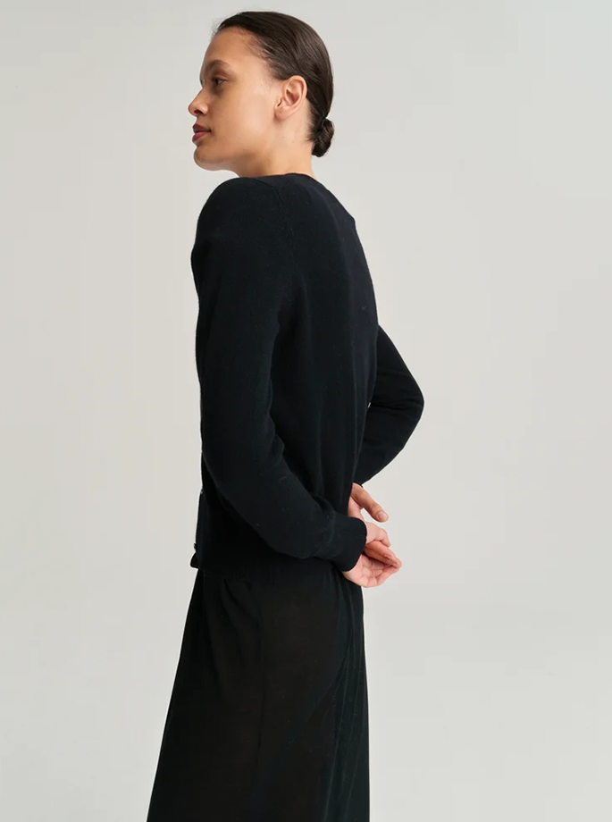 Rhea - Cardigan Wool Cashmere sort