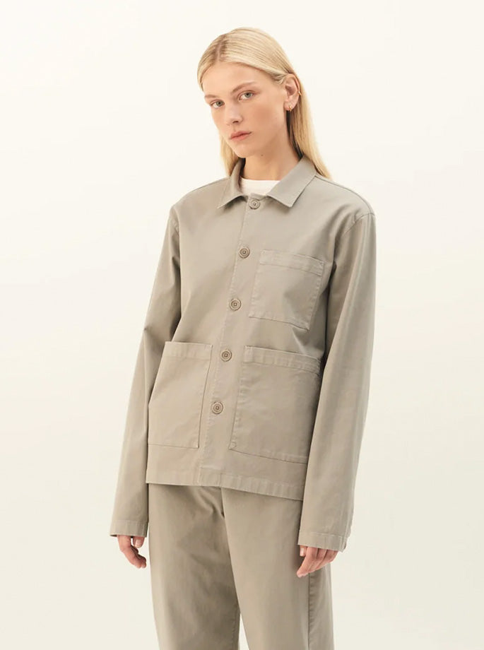 Rue De Tokyo - Cameron Dyed Twill Jacket Elephant Grey