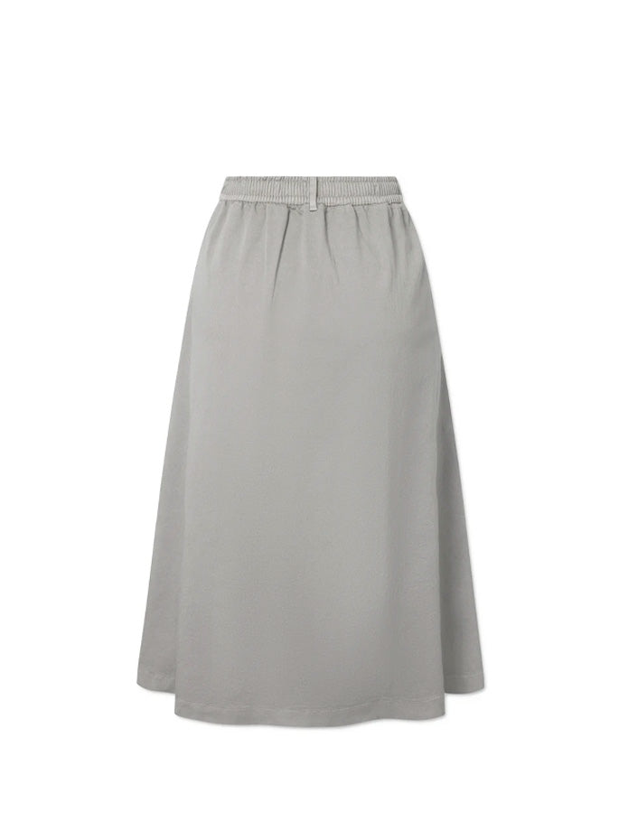 Rue De Tokyo - Pen Dyed Twill Skirt Elephant Grey