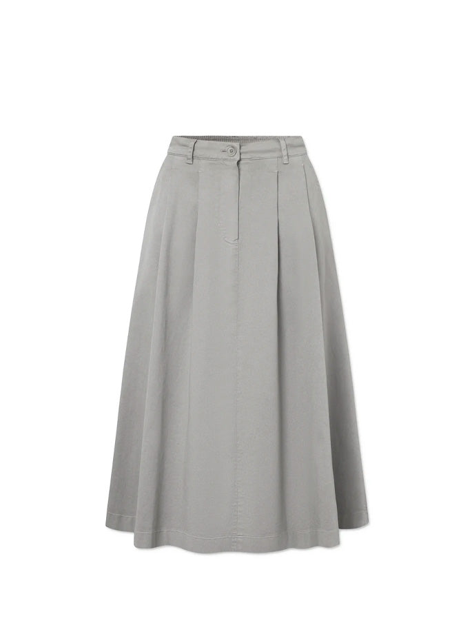 Rue De Tokyo - Pen Dyed Twill Skirt Elephant Grey