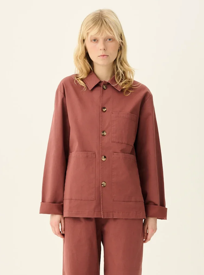 Rue De Tokyo - Cameron Organic Twill Jacket Berry Rose