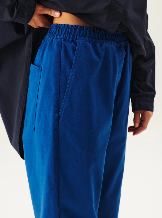 Rue De Tokyo - Palla Dyed Twill Pants Blue