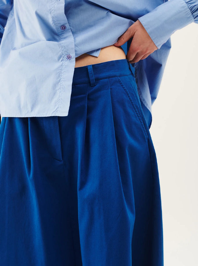 Rue De Tokyo - Pen Dyed Twill Dress Blue