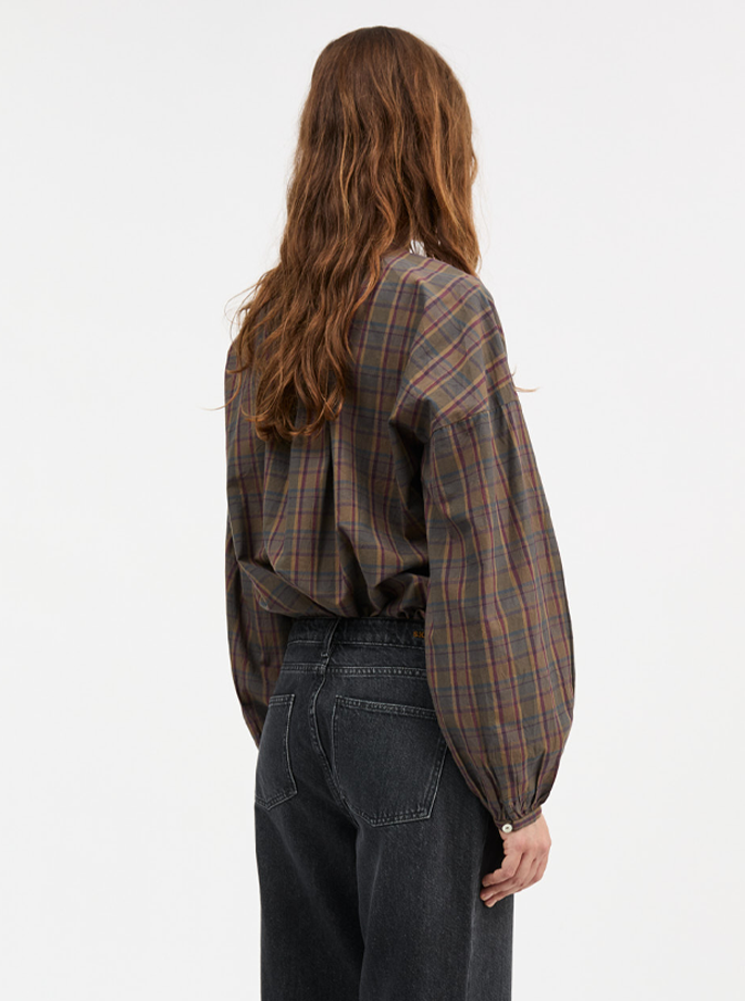 Shell - Cilla Shirt Green/Red Check