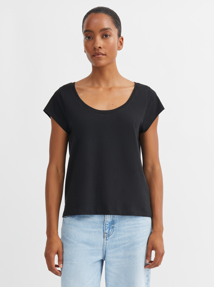 Skall Studio - Andy Wide Neck Tee Black