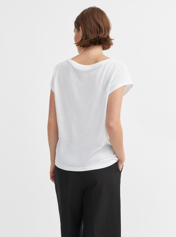 Skall Studio - Andy Wide Neck Tee Optic White