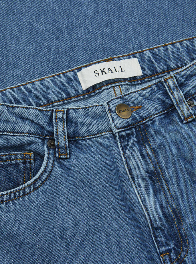 Skall Studio - Allison Cropped Jeans Washed Blue