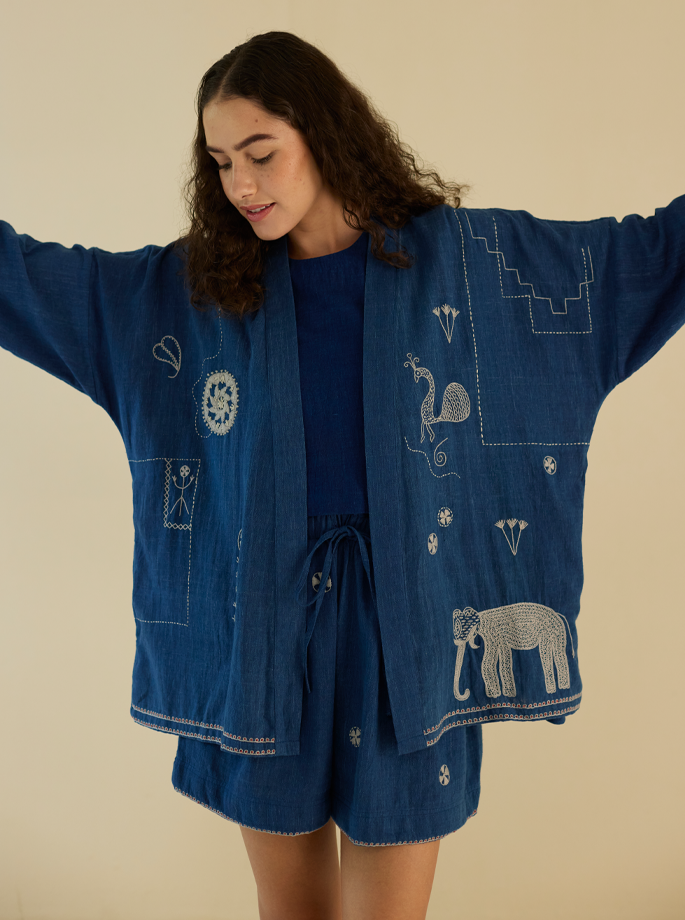 The Yogi Textiles - Devi Jakke Blå