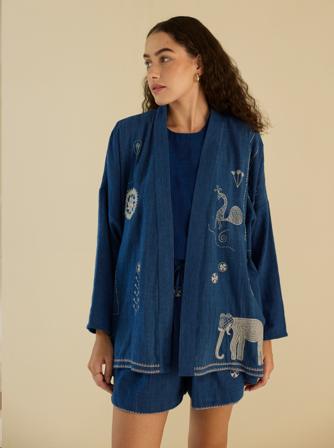 The Yogi Textiles - Devi Jakke Blå