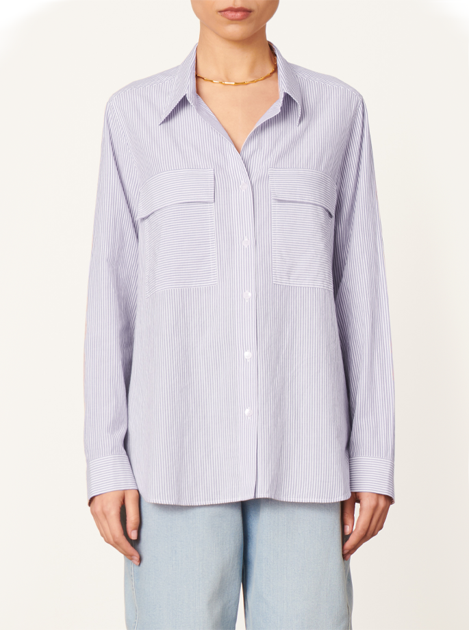 Vanessa Bruno - Dim Shirt Blue/White Striped 