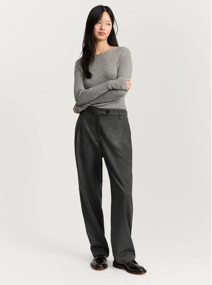 Aiayu - Balder Pants Fine Wool Dark Grey