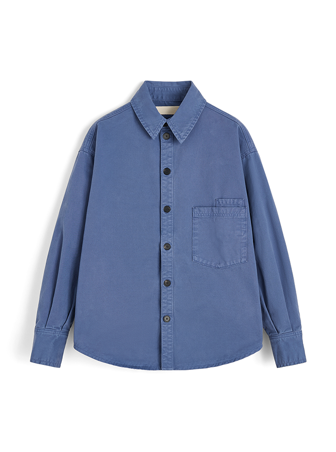 Aiayu - Casy Shirt Cotton washed french blå