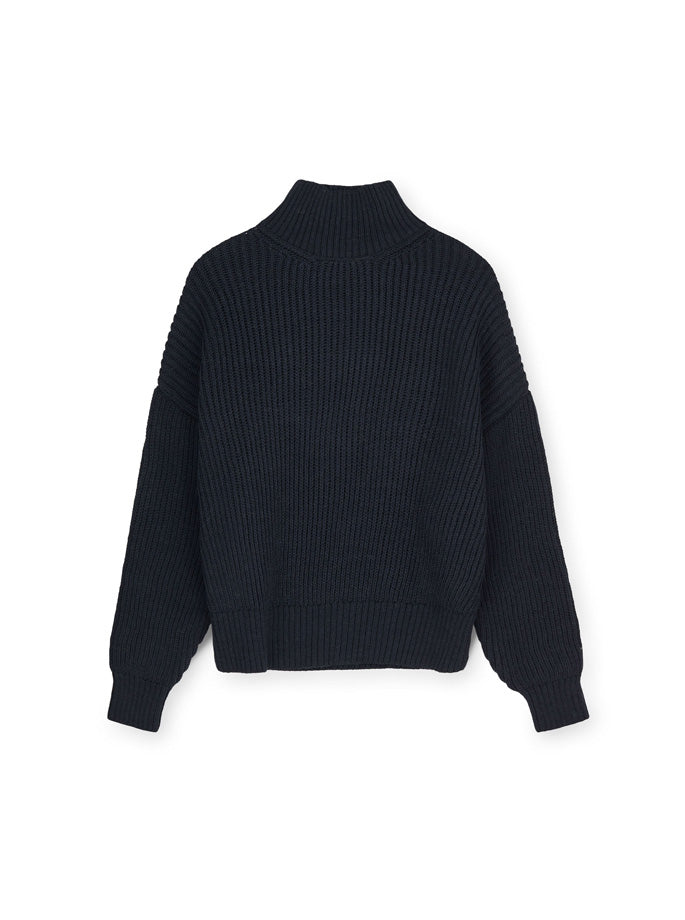 Aiayu - Hera Sweater Black Blue - Organic Fashion - ES Webshop