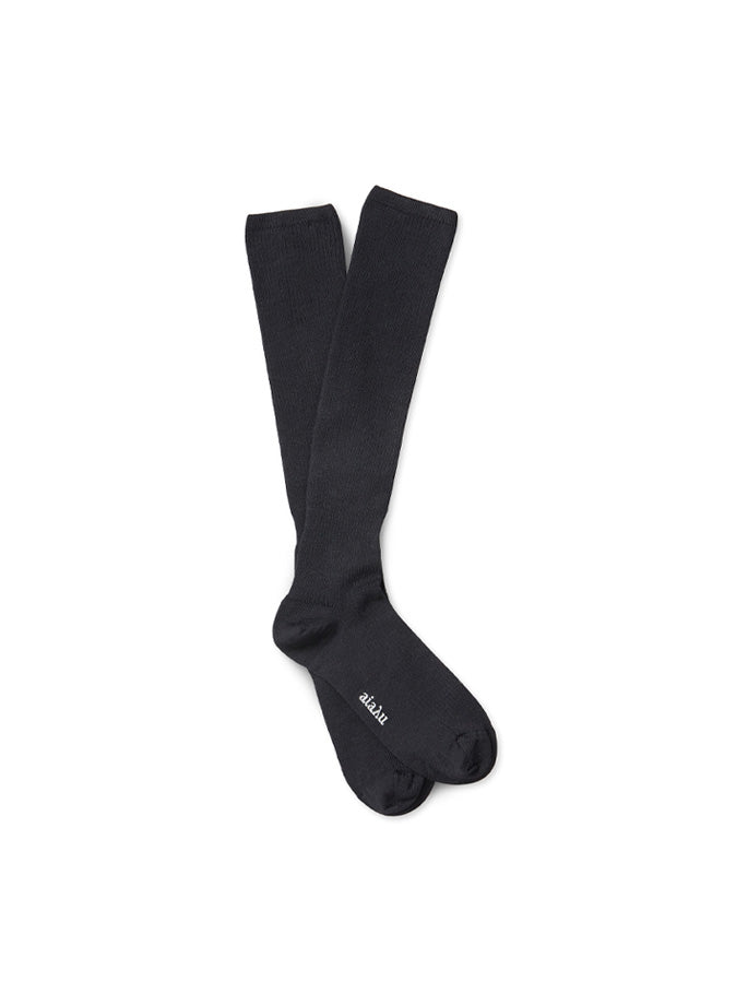 Aiayu - Wool Knee Socks Black