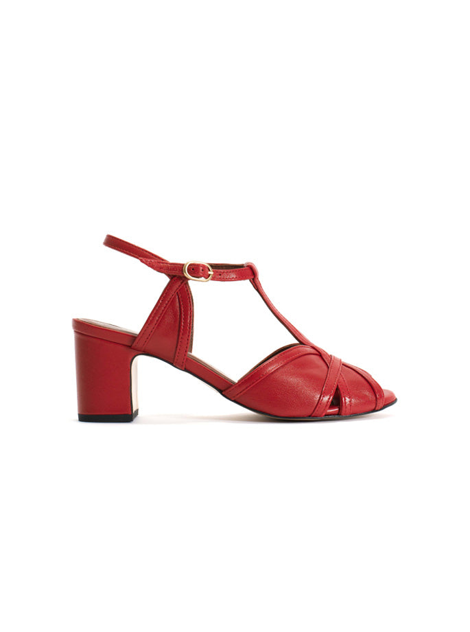 Anonymous - Therese 55 Shiny Lamp Shoes Ruby Red