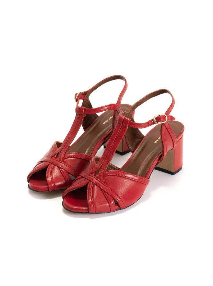 Anonymous - Therese 55 Shiny Lamp Shoes Ruby Red