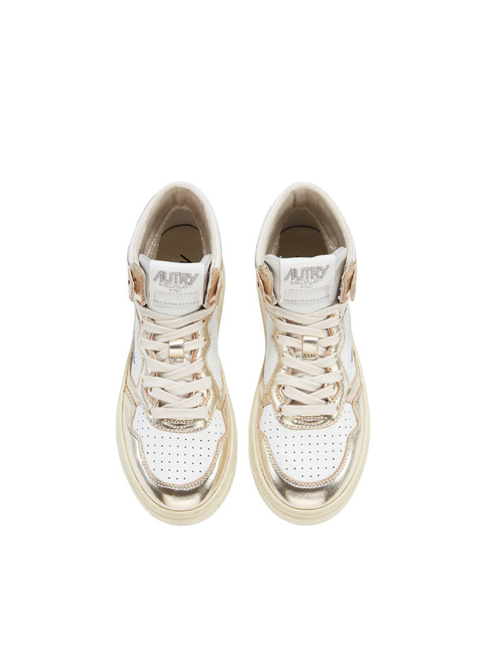 Autry Sneakers - WB16 Medalist Mid Sneakers Leather White/Platinum