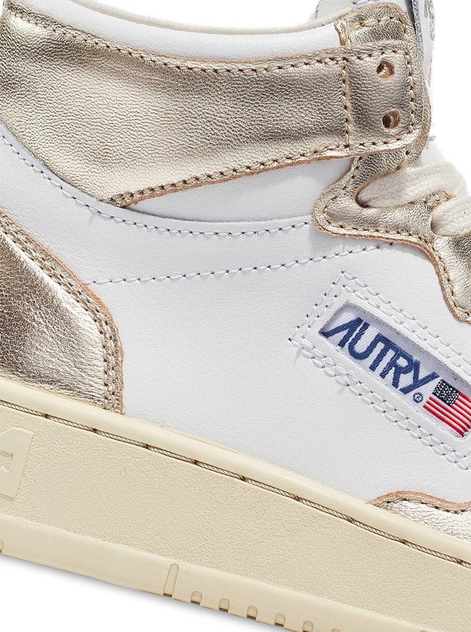 Autry Sneakers - WB16 Medalist Mid Sneakers Leather White/Platinum