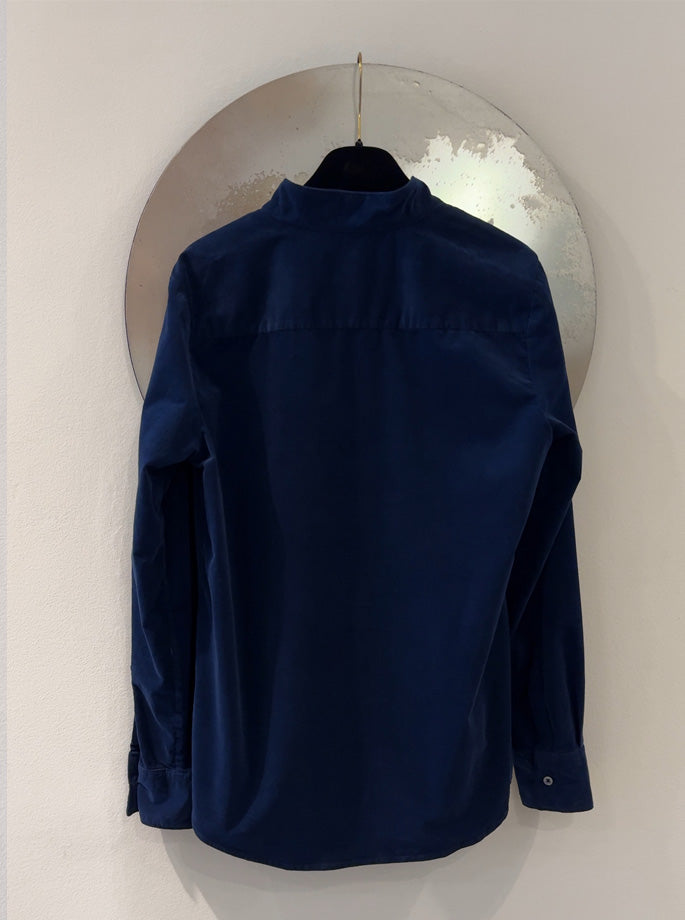 Bagutta - Brooke Shirt in blue baby velvet