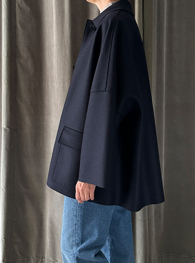 Harris Wharf - Country Cape Jacket Navy Blue