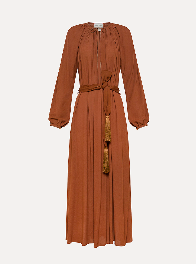 Forte Forte - Crepe de Chine Sash Dress Cameo