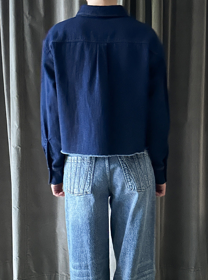 Forte Forte - My Shirt Denim Calvary Cropped Indigo