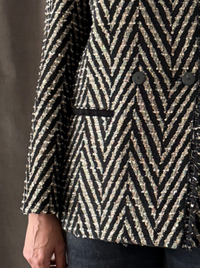 Forte Forte - My Jacket Chevron Jacquard Nero