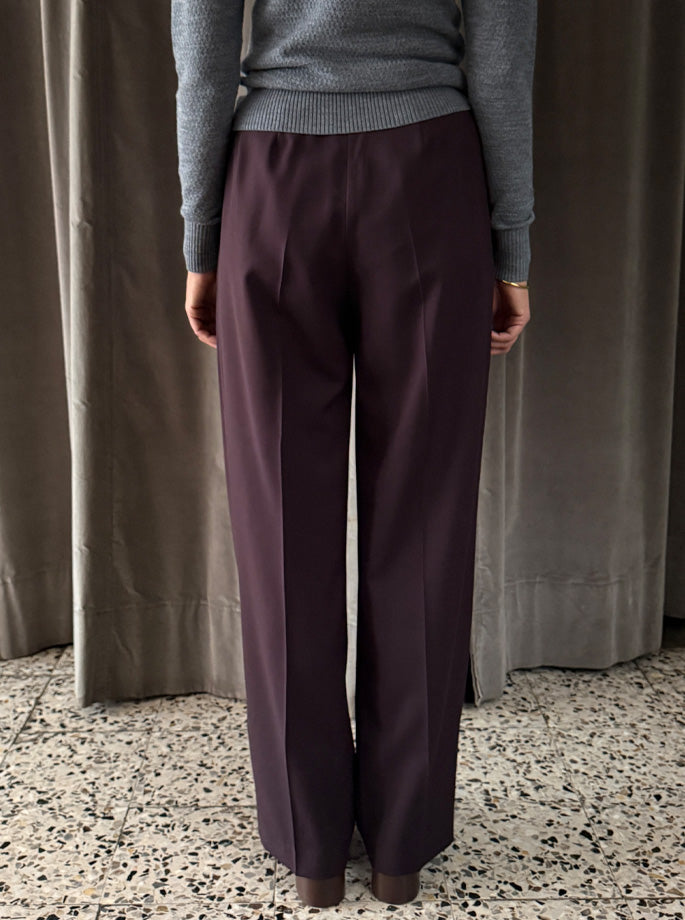 Forte Forte - Powder High Waist Pants bordeaux