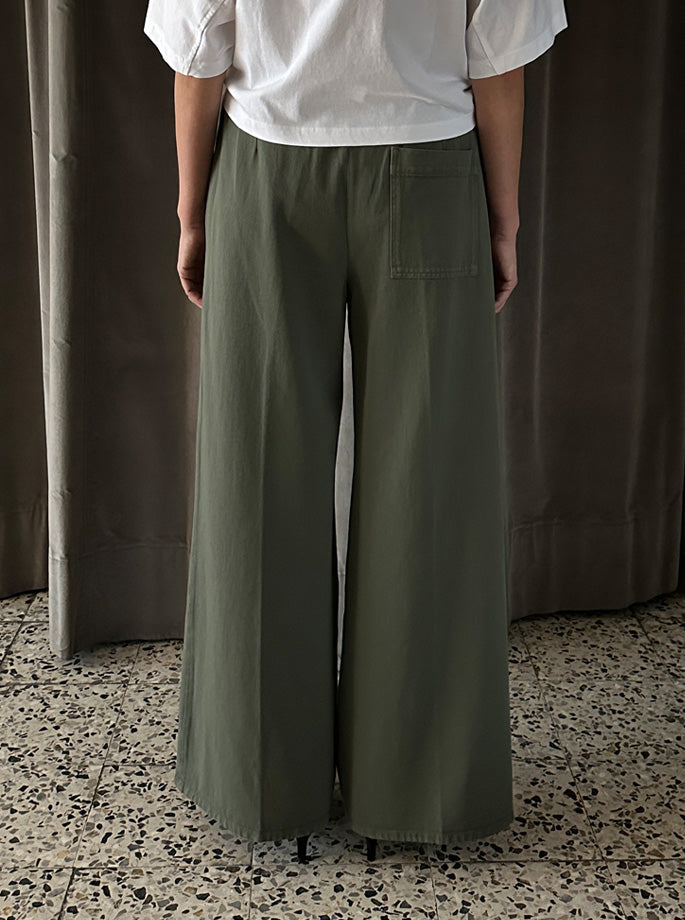 Forte Forte - My Pants Elasticated Loose Khaki